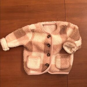 Cozy Kids' Sherpa Jacket - Cream and Brown